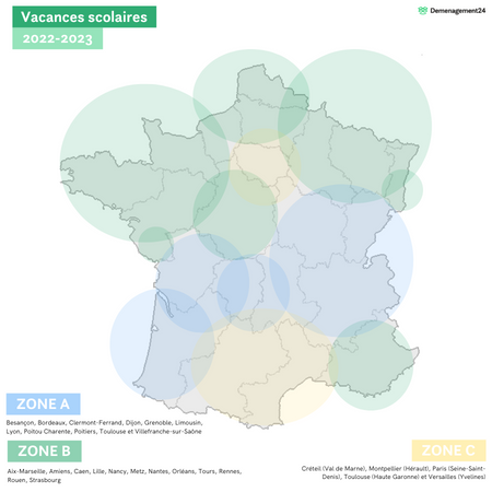 Vacances scolaires Toutes Zones 2022-2023