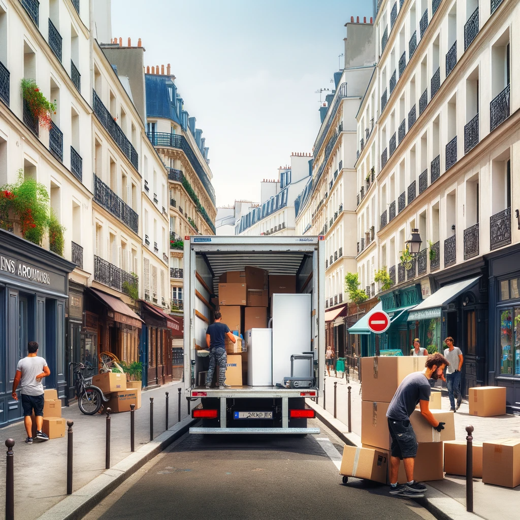 Location camion déménagement rue étroite